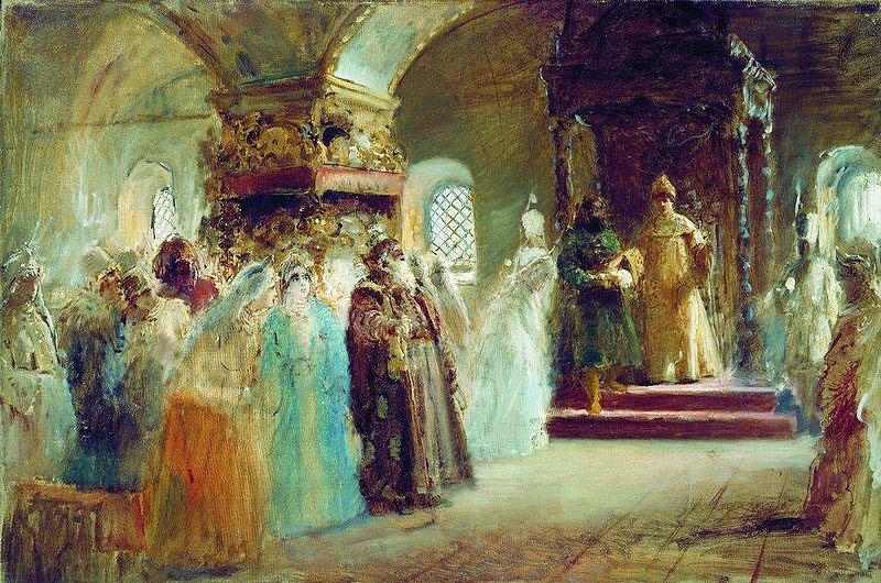 Konstantin Makovsky The Bride-show of tsar Alexey Michailovich China oil painting art